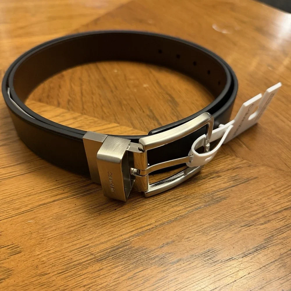 Calvin Klein Reversible Leather‎ Belt Black Brown XL 42–44 NWT